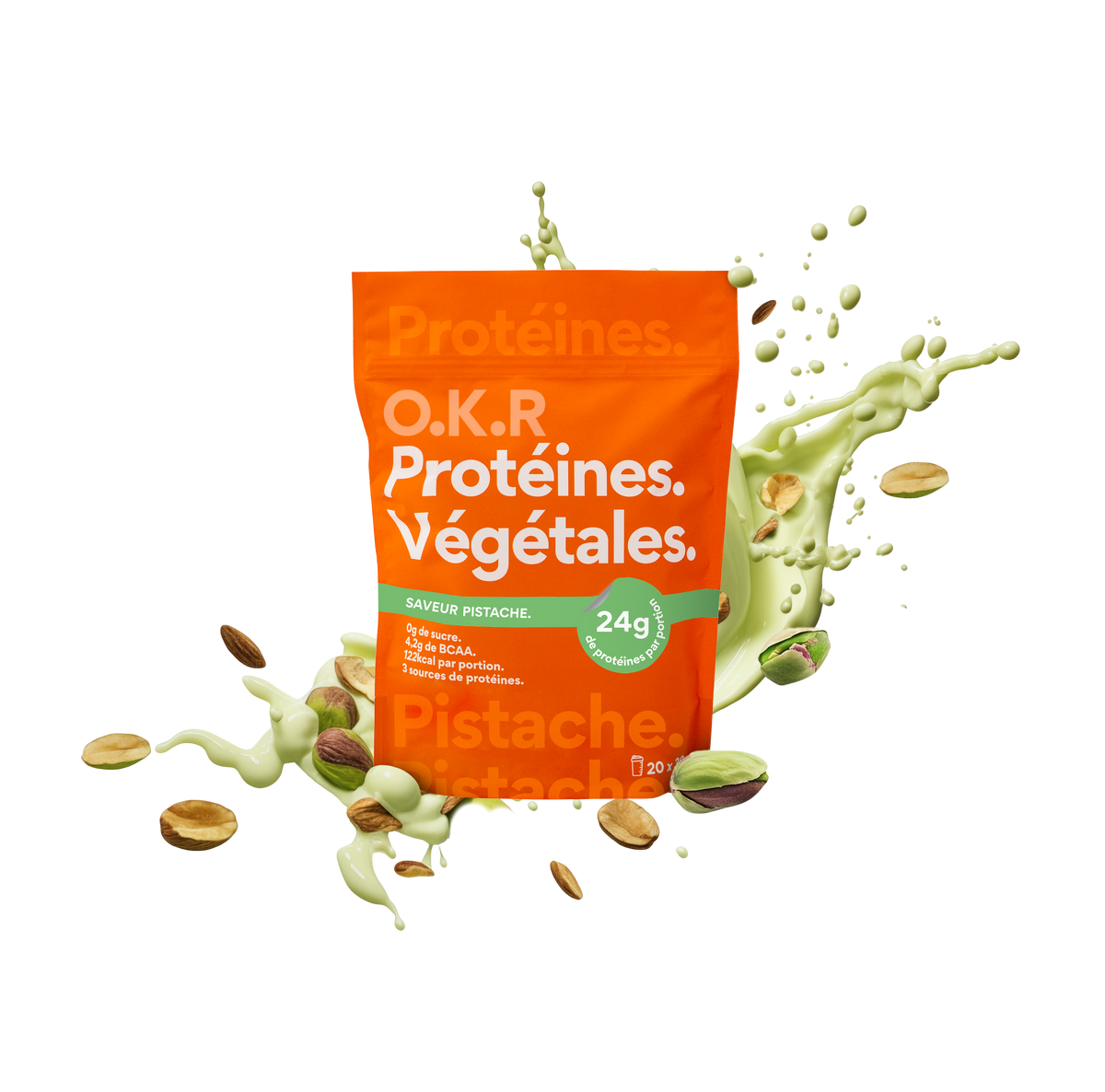 Pistache. (Sachet protéine en poudre / snack)